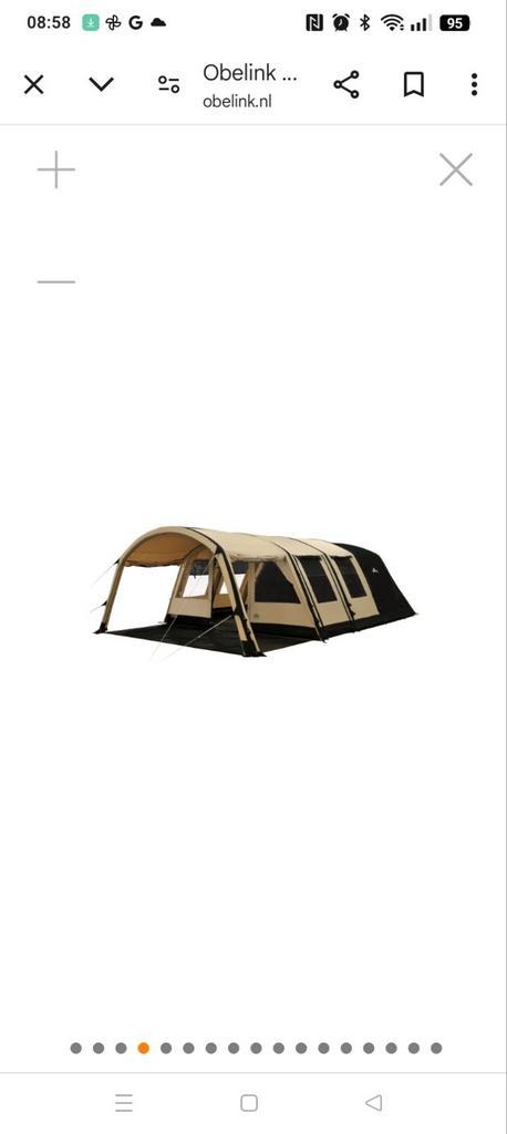 Obelink Miami easy air 6 met voor luifel en afsluitbaar deel, Caravans en Kamperen, Tenten, Zo goed als nieuw, Ophalen