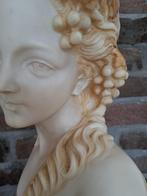Set 2 buste beelden vrouw marmer albast borstbeeld, Antiek en Kunst, Ophalen