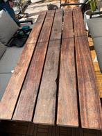 Tropisch Hardhouten Balken - 5 stuks, Gebruikt, 25 tot 50 mm, Ophalen of Verzenden, 200 tot 250 cm