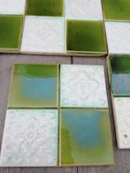 75x60cm Mooi achter kachel, antieke wandtegels, Ophalen