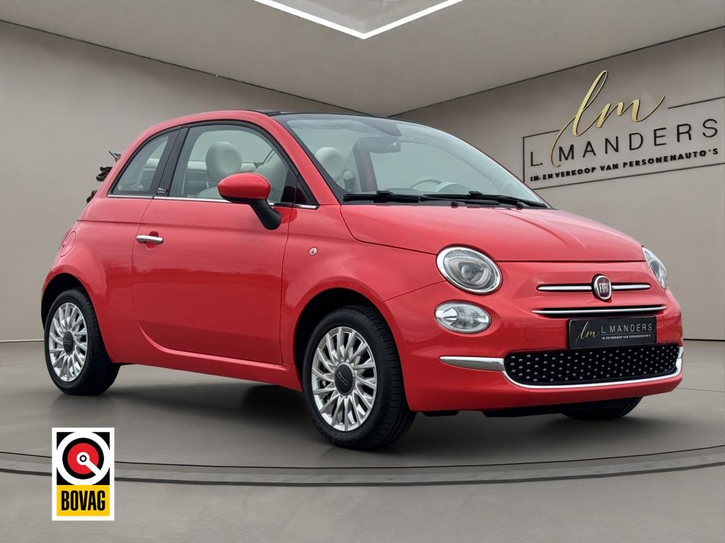 Fiat 500C 1.2 Lounge 2018 KORAAL | Cabriolet | Climate Contr, Keurmerk '100% Onderhouden', Gebruikt, 4 cilinders, Cabriolet
