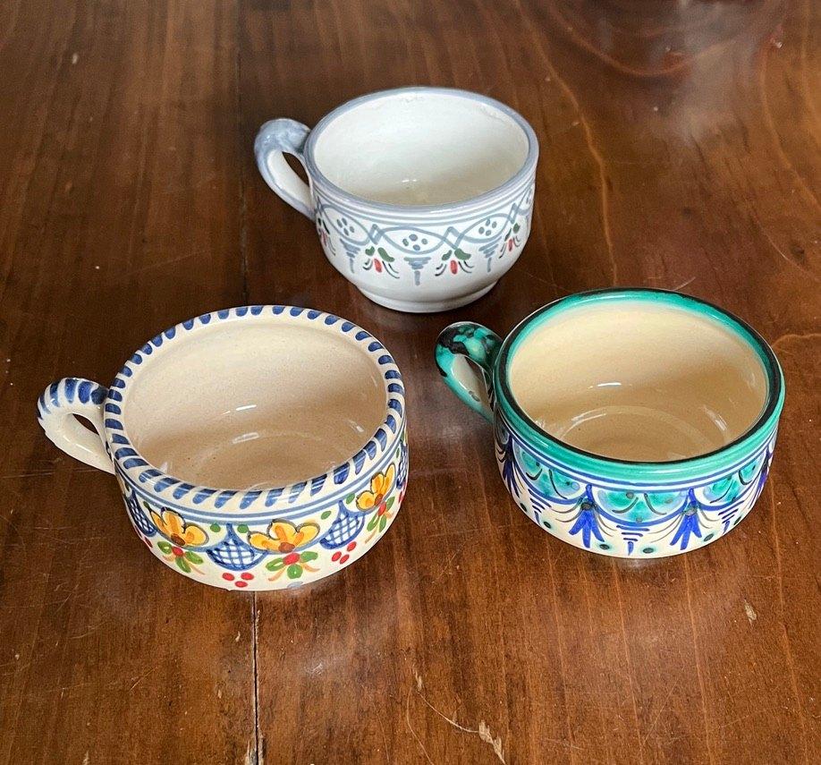 Drie theekopjes, Ophalen of Verzenden, Glas, Overige stijlen, Glas of Glazen