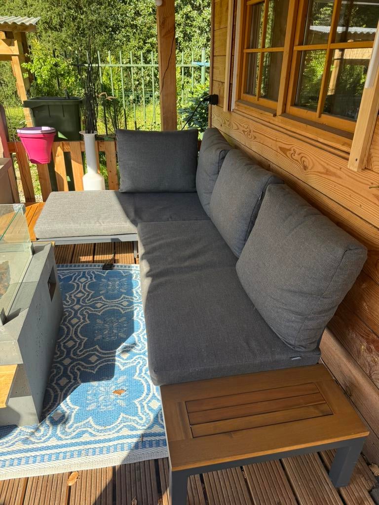 Loungeset, Ophalen, 5 zitplaatsen, Kunststof, Zo goed als nieuw