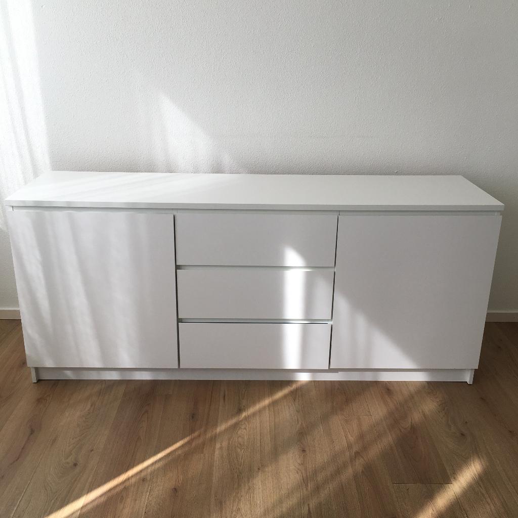 Dressoir wit, Ophalen, Overige materialen, 5 laden of meer, 150 tot 200 cm