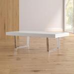 Salontafel hoogglans wit, Gebruikt, 100 tot 150 cm, Metaal, Minder dan 50 cm