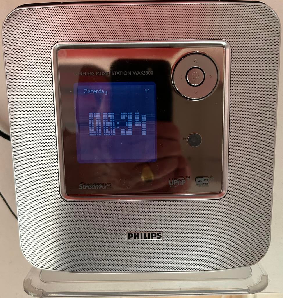 Draadloos muziek station klokradio Philips, Ophalen of Verzenden, Zo goed als nieuw, Zonder harde schijf
