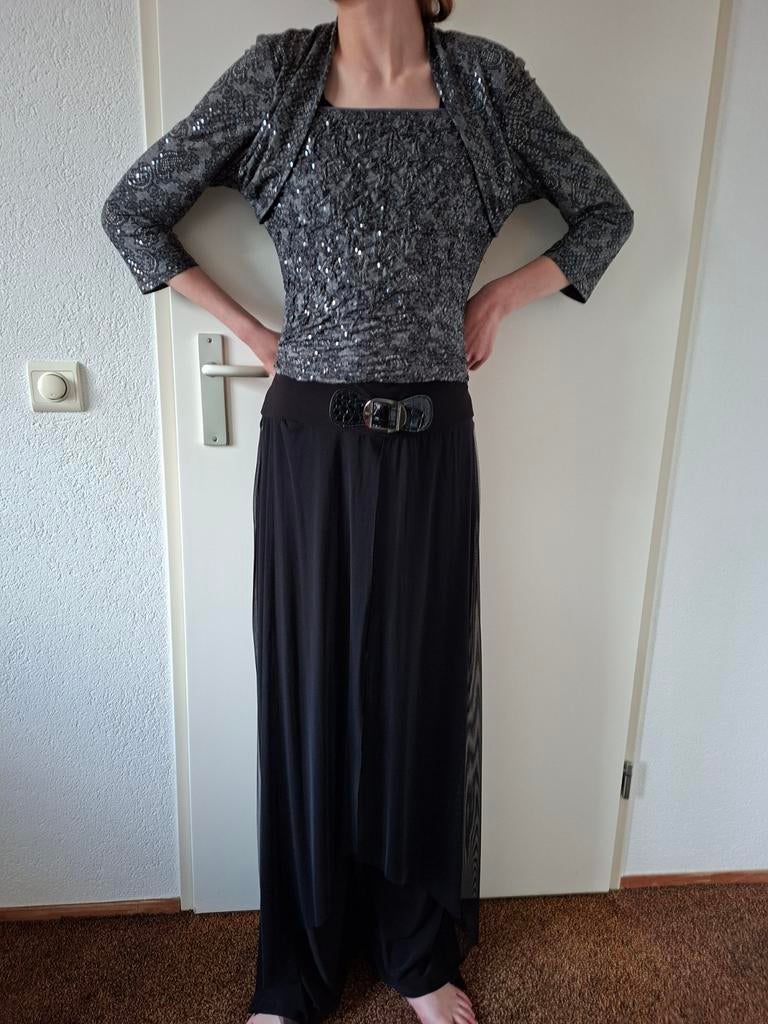 Broekrok met top, Ophalen, Maat 38/40 (M), Zwart, Boven de knie