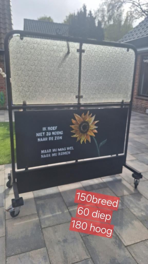 Brocant terrasscherm/windscherm, Caravans en Kamperen, Ophalen, Gebruikt