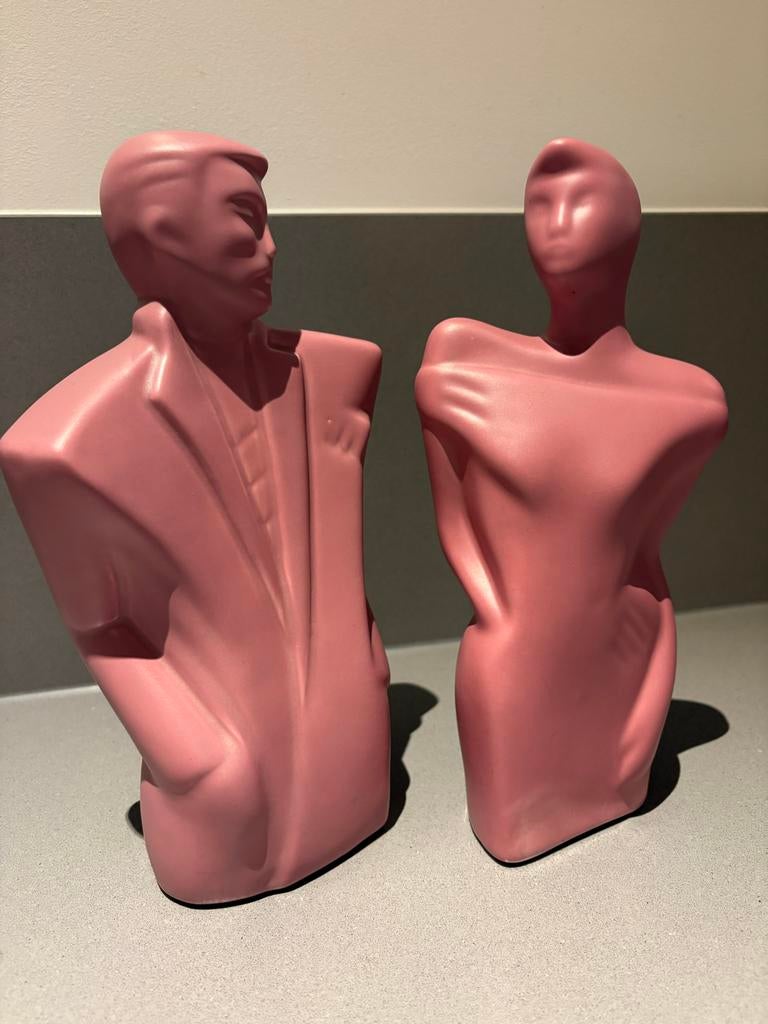 Bustes man en vrouw, geïnspireerd op Lindsey B. Balkwill, Ophalen of Verzenden