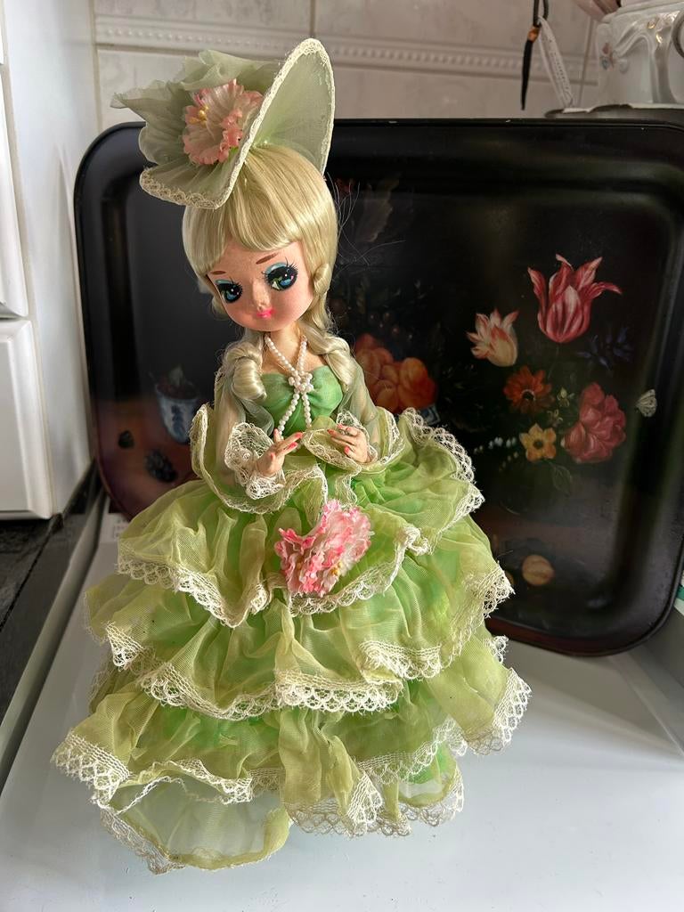 Vintage Bradley big eye doll Pop sixties Jeri antiek oud, Ophalen of Verzenden, Gebruikt, Pop