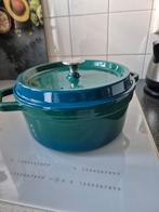 Braadpan "sola" groen/blauw, Ophalen of Verzenden, Zo goed als nieuw, Koekenpan of Braadpan, Gietijzer