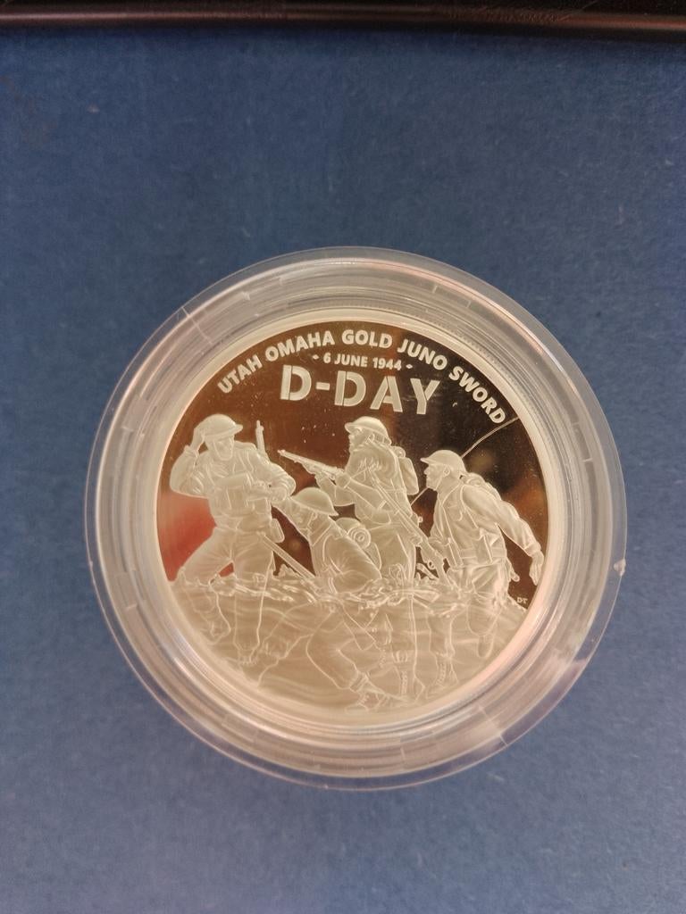D day 80 th anniversary 2024 1 oz zilver, Postzegels en Munten, Ophalen of Verzenden, Zilver