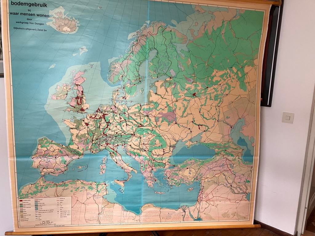 Schoolkaart Europa, Antiek en Kunst, Antiek | Schoolplaten, Ophalen, Aardrijkskunde