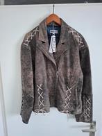 Stieglitz nieuwe soepele leren jas met veters xl, Bruin, Maat 46/48 (XL) of groter, Nieuw, Stieglitz