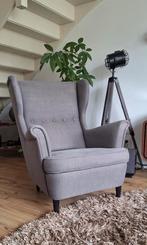 Grijze strandmön oorfauteuil van ikea, Huis en Inrichting, Fauteuils, Ophalen, Gebruikt, 75 tot 100 cm, Stof
