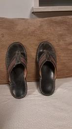 Leren slippers maat 42., Ophalen of Verzenden, Zo goed als nieuw, Zwart