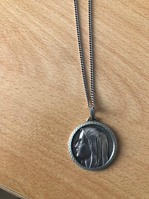 Zilveren Ketting met Maria, Ophalen of Verzenden
