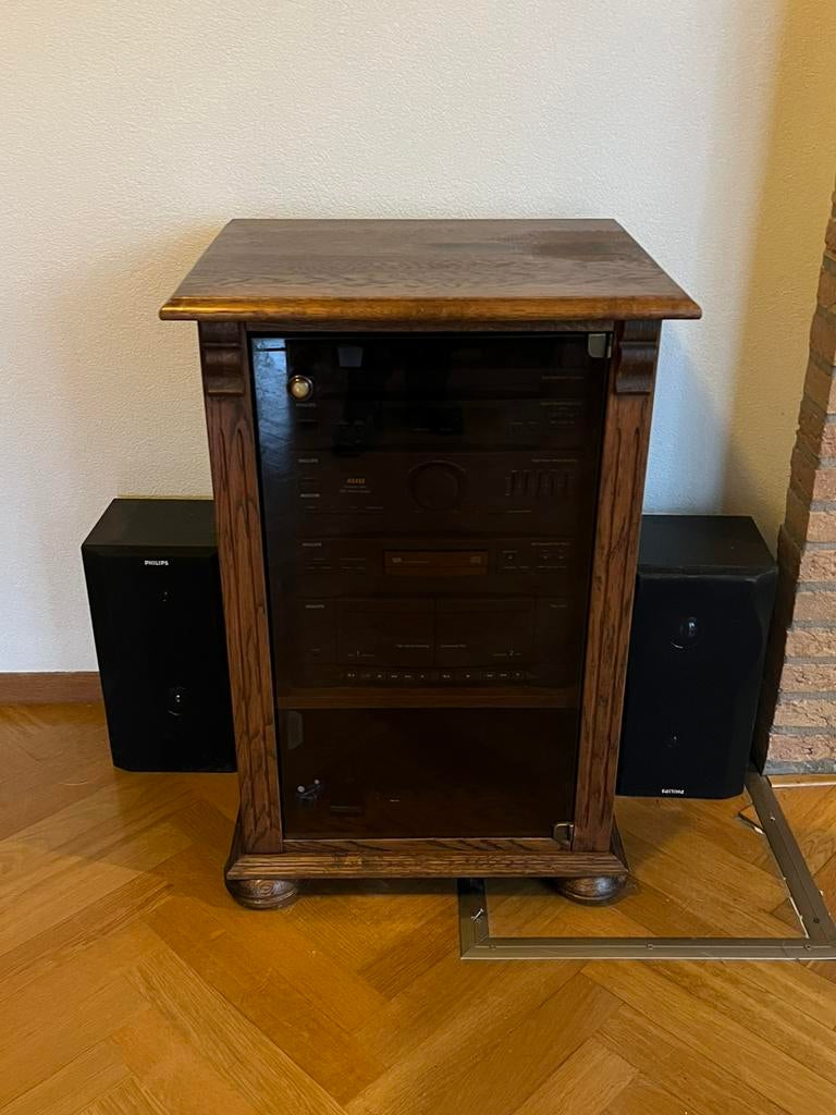 Philips Stereo met bij passend kastje, Ophalen, Gebruikt, Kunststof, Cd's