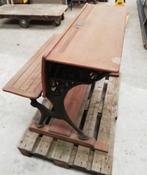 Supergave antieke lessenaar met opklapbaar bankje voorzijde, Antiek en Kunst, Ophalen