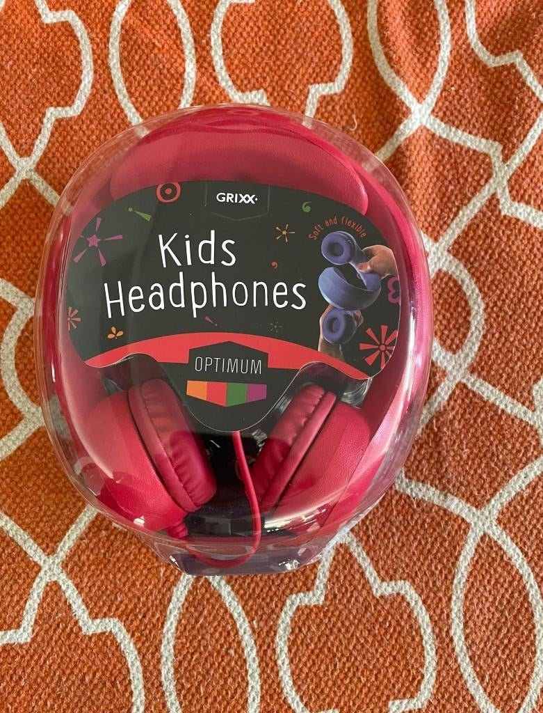 Grixx Kids Headphones: Blauw / Rood / Roze, Ophalen of Verzenden, Nieuw, Over oor (circumaural), Overige merken