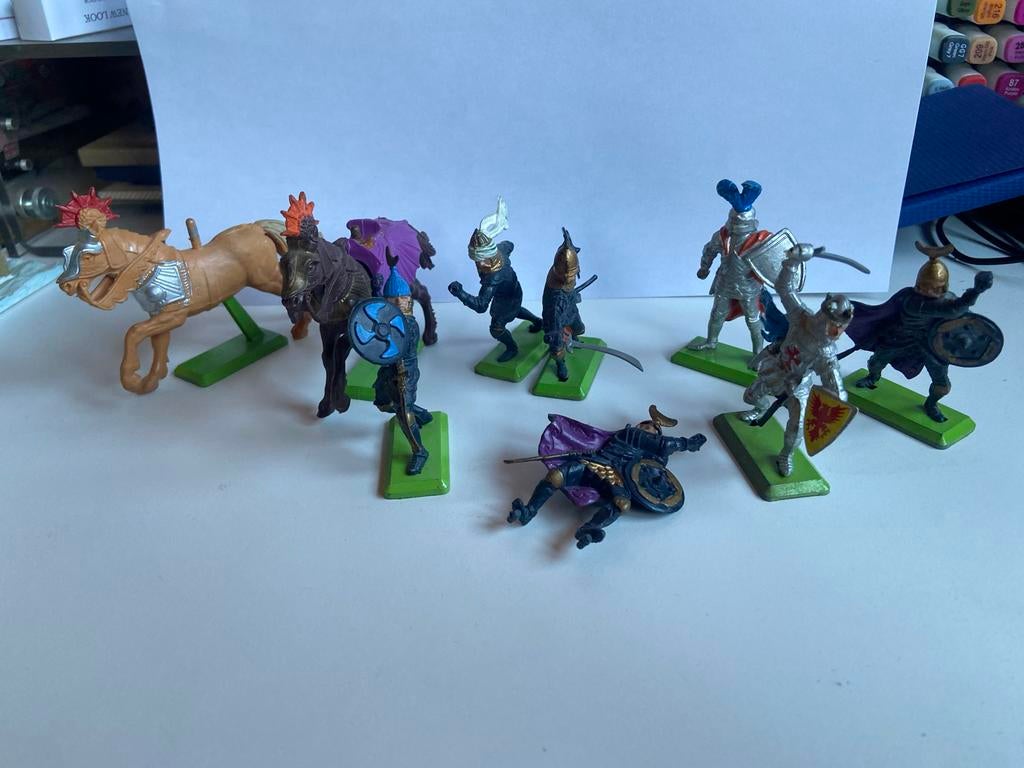 Britains figuren paarden en ridders (vintage speelgoed), Ophalen of Verzenden, Gebruikt