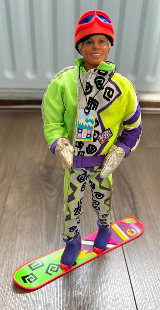 Snowboard Ken van Barbie vintage, Ophalen of Verzenden, Gebruikt, Barbie