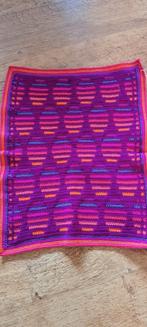 Handgemaakte gehaakte deken/plaid met kleurrijk patroon, Huis en Inrichting, Keuken | Textiel, Ophalen of Verzenden, Nieuw, Placemat
