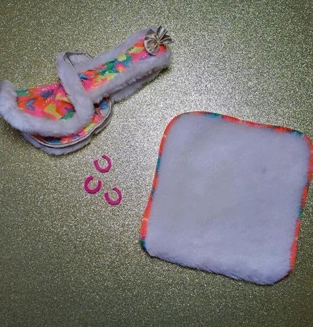 Vintage Mattel Barbie Ski Fun paard Blizzard accessoires '91, Verzenden, Zo goed als nieuw, Accessoires