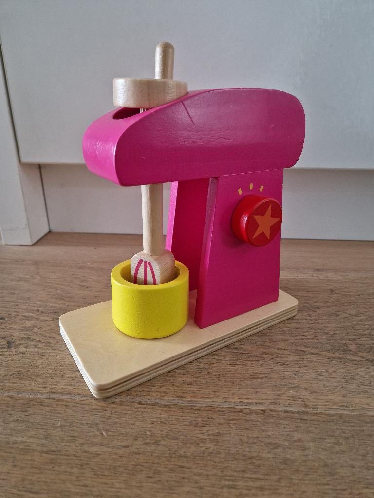 Houten speelgoed mixer, Ophalen of Verzenden, Zo goed als nieuw, Hout, Speelkeuken-accessoire