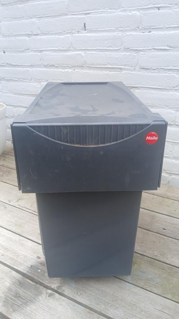 Hailo inbouw prullenbak, 40 liter of meer, Ophalen, Kunststof, Minder dan 50 cm