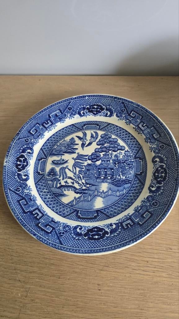 Vintage Willow bord - Delfts blauw, Ophalen of Verzenden