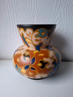 Zeldzaam mooie Gouda plateel Regina Imbra vaas, Ophalen of Verzenden