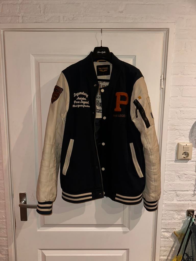 PME Varsity jack, Ophalen of Verzenden, Zo goed als nieuw, Maat 56/58 (XL), Blauw