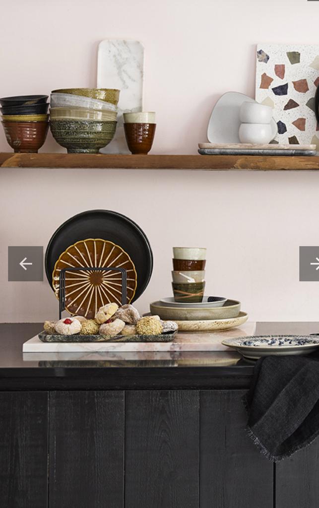 NEW- HK Living Beige- green- pink hues Marmer servies tray, Keramiek, Overige typen, Nieuw, Ophalen of Verzenden