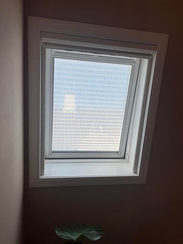 Velux plisségordijn wit lichtdoorlatend GGU MK04, Doe-het-zelf en Verbouw, Minder dan 80 cm, 80 tot 120 cm, Ophalen of Verzenden