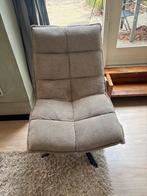 Beige fauteuil met draaivoet, Gebruikt, 75 tot 100 cm, Ophalen of Verzenden, Stof