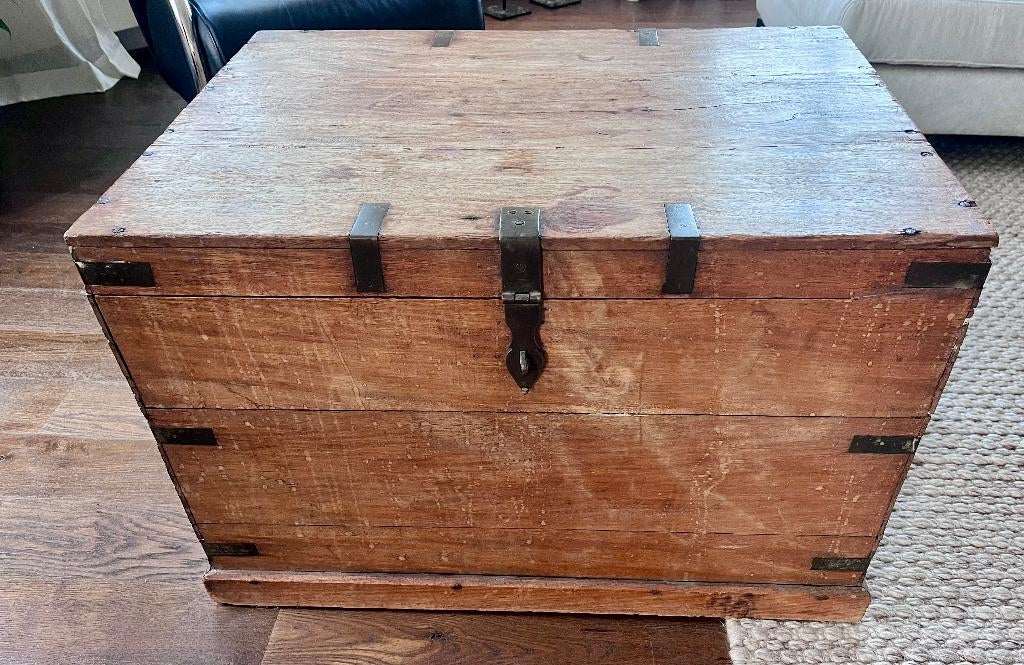 Deken kist Eiken, Ophalen, Gebruikt, 50 tot 100 cm, 50 tot 75 cm