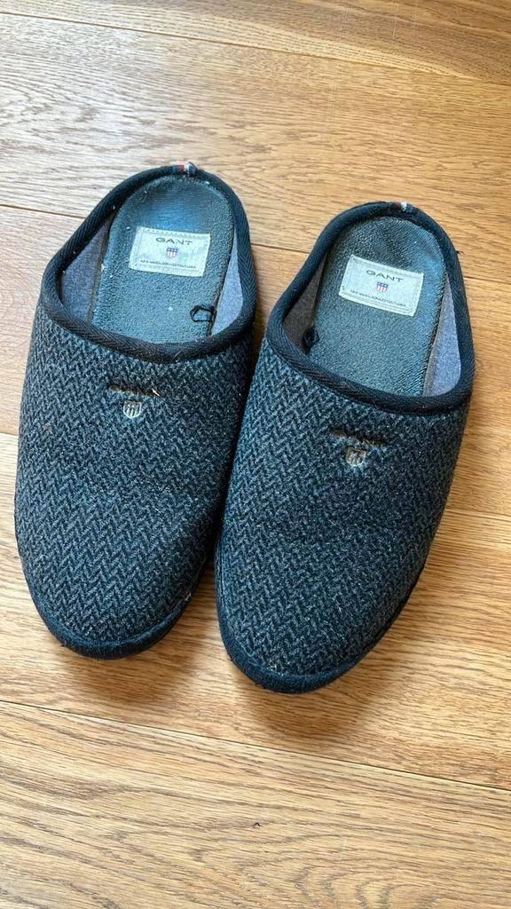 Heren Pantoffels Gant maat 44 zwart-grijs, Kleding | Heren, Schoenen, Ophalen of Verzenden, Zo goed als nieuw, Pantoffels of Sloffen