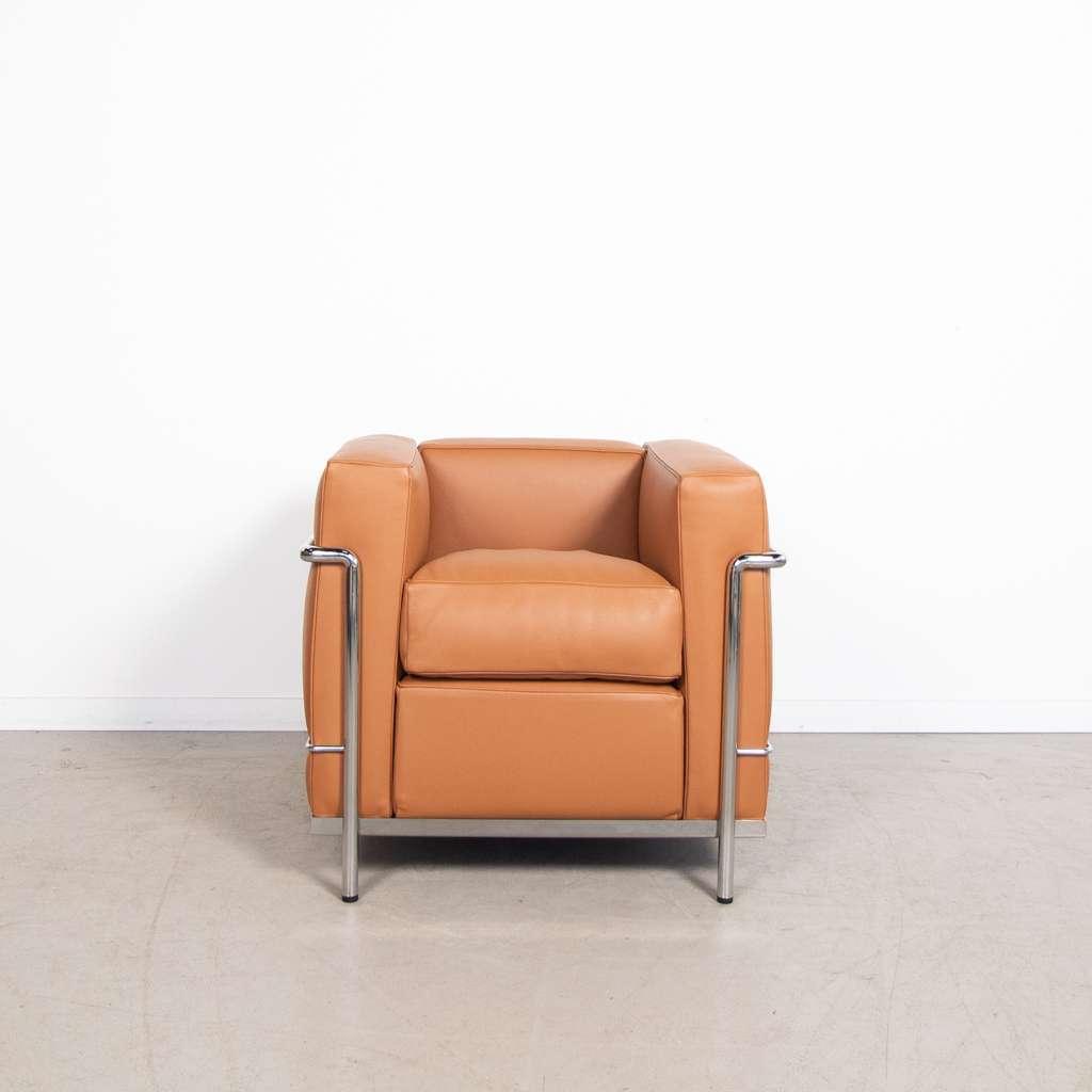4x Cassina LC2 Fauteuil Cognac Leer, Niet ingevuld, Niet ingevuld, Nieuw, Leer