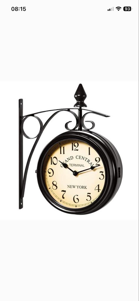 Nieuwe stationsklok, dubbelzijdig, Grand Central New York, Ophalen of Verzenden, Nieuw, Analoog, Wandklok