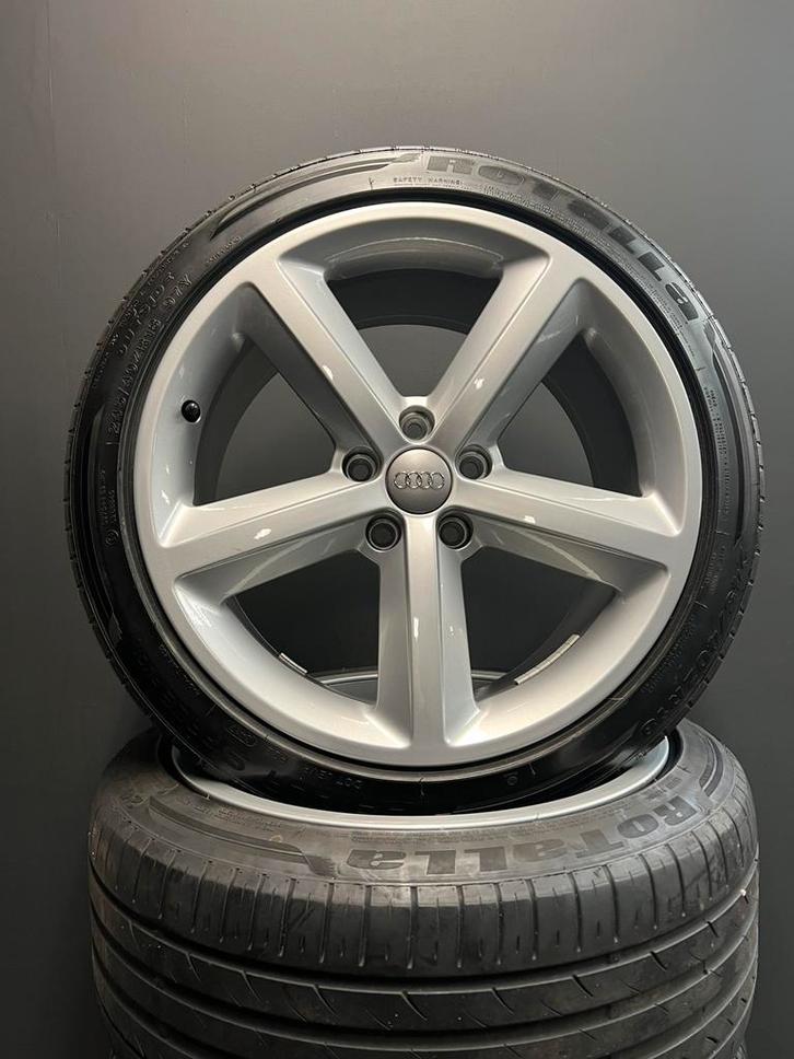18 inch Originele Audi TT S (8J) velgen met zomerbanden., Auto-onderdelen, Banden en Velgen, Banden en Velgen, Zomerbanden, 18 inch
