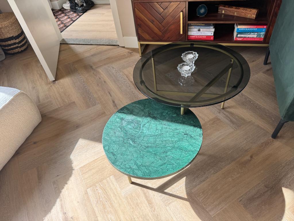 Salon tafel, Huis en Inrichting, Tafels | Salontafels, Ophalen, Gebruikt, 50 tot 100 cm, 50 tot 100 cm