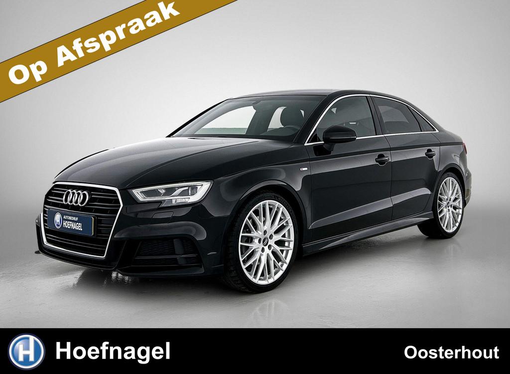 Audi A3 Limousine 40 TFSI Sport S Line Edition Automaat | Na, Auto's, Gebruikt, Leder en Stof, Zwart, Origineel Nederlands