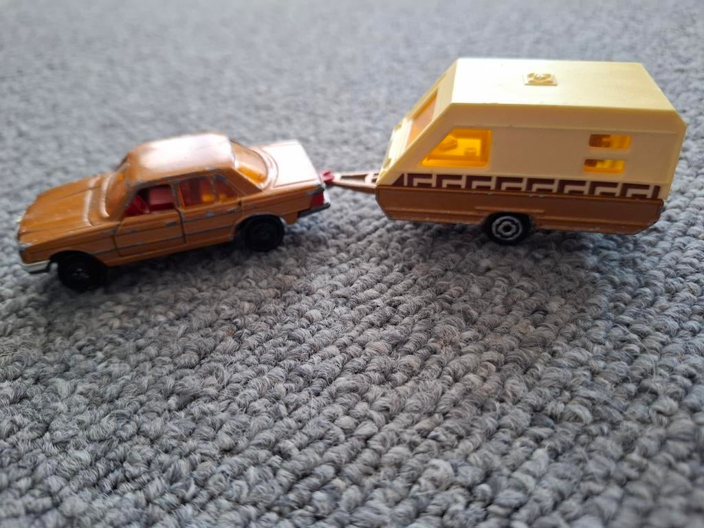 Mercedes met Caravan - MAJORETTE, Ophalen of Verzenden, Gebruikt, Auto