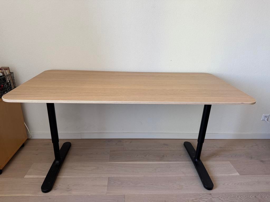 IKEA Bekant bureau 160 x 80, Huis en Inrichting, Bureaus, Ophalen, 160 cm, Gebruikt, Scandinavisch