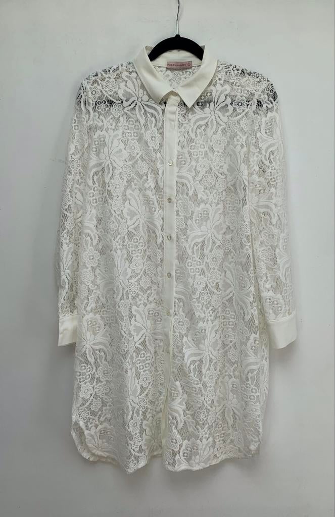 Studio Anneloes Lange Blouse Crème Maat 38, Kleding | Dames, Blouses en Tunieken, Ophalen of Verzenden, Zo goed als nieuw, Maat 38/40 (M)