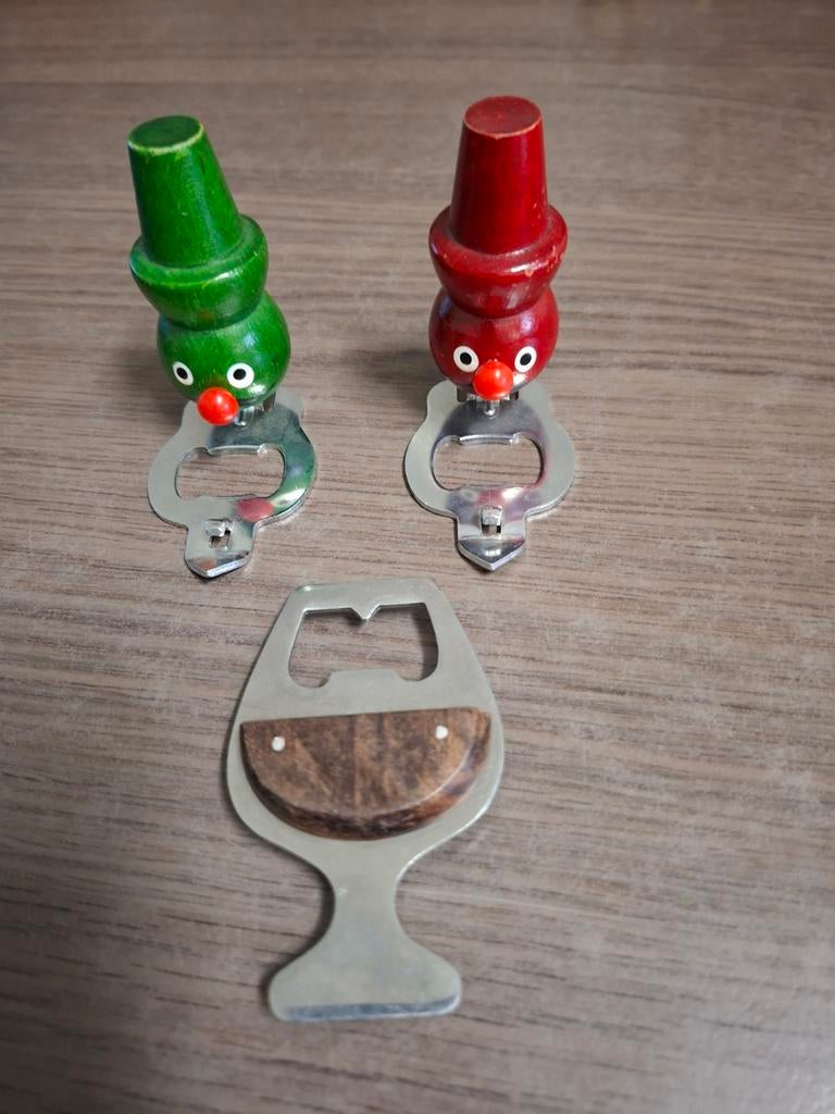 Flessenopener/ houten wijnstop jaren 50-70, Ophalen of Verzenden, Huis en Inrichting