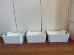 3x IKEA Variera/Uppdatera bakken 34x24 cm wit, Kunststof, Gebruikt, Mand, Ophalen of Verzenden