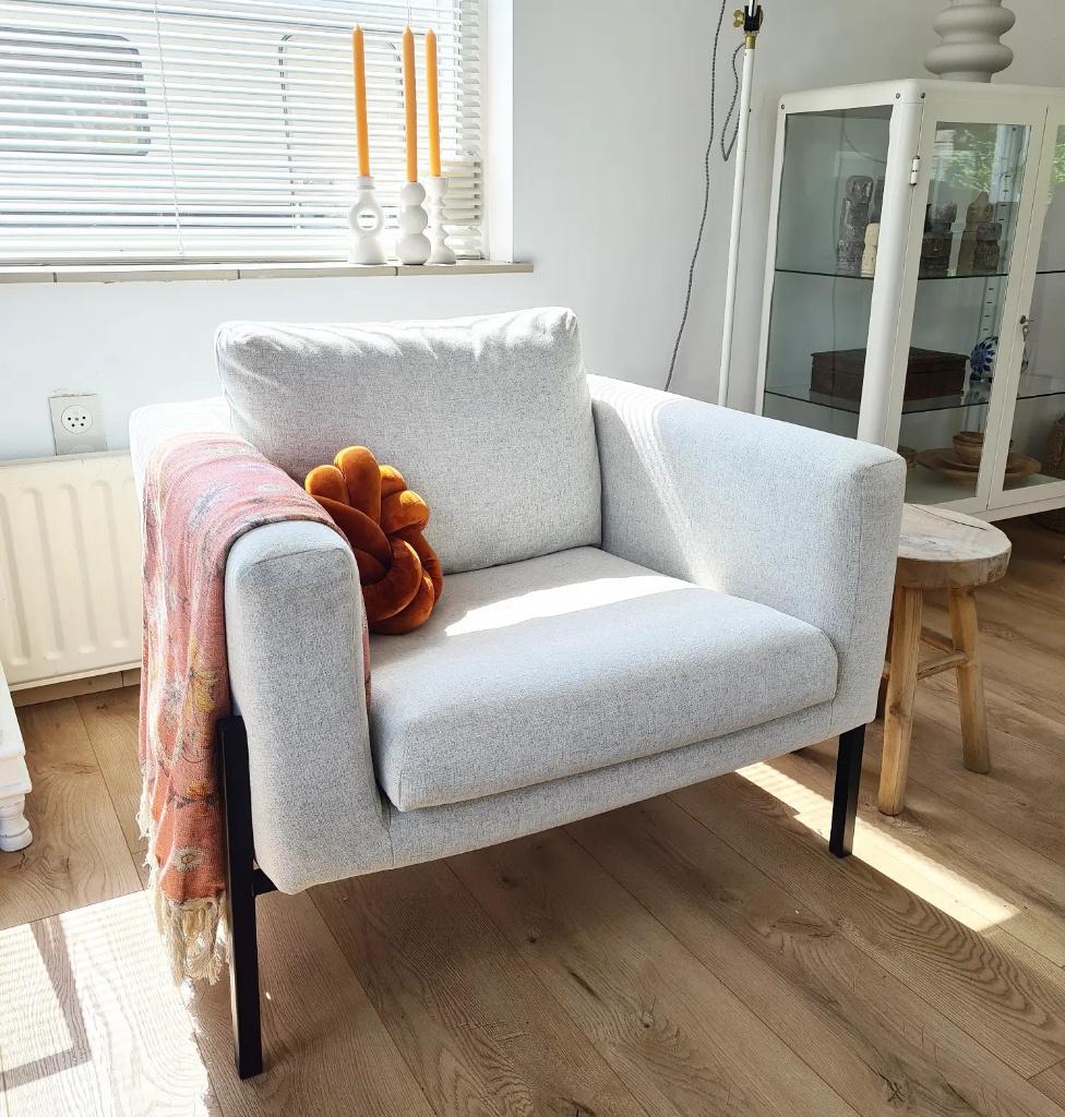 Fauteuil, Ophalen, 75 tot 100 cm, Zo goed als nieuw, Stof