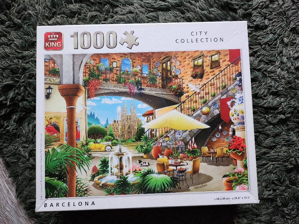 Puzzel Barcelona, Ophalen of Verzenden, 500 t/m 1500 stukjes, Gebruikt, Legpuzzel
